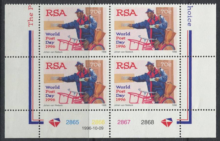 RSA - Control Block Of 4 - 1996 - MNH