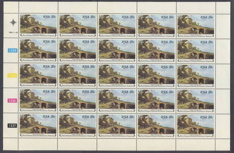 RSA - Set of 4 Full Sheets Of 25 - 1980 - MNH