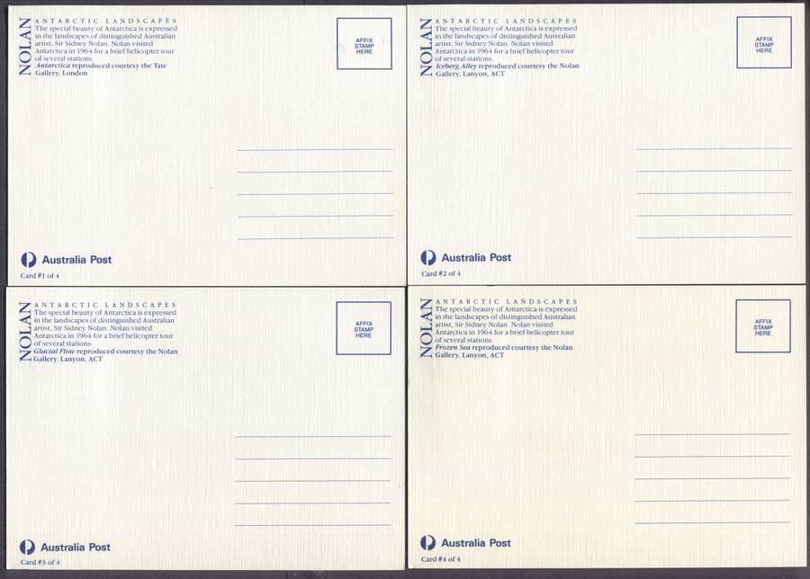 Australian Antarctic Territory - Set of 4 Maxi Cards - 1989