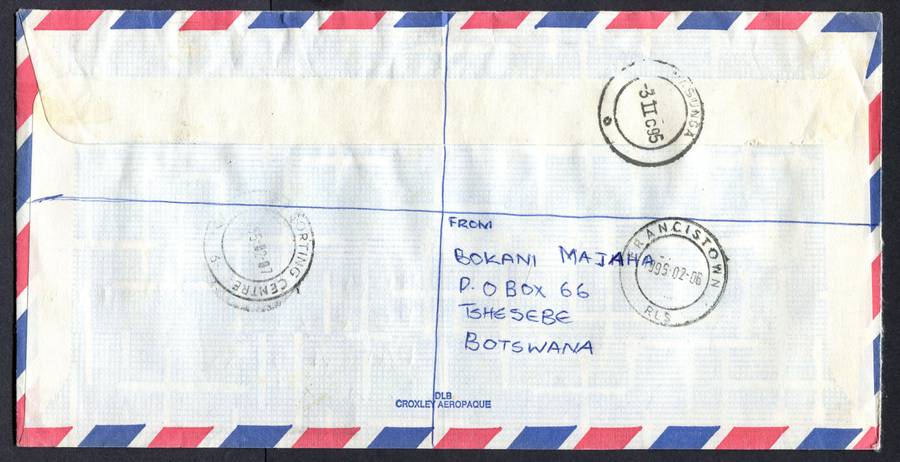 Botswana - "Maxi" Size Registered Cover
