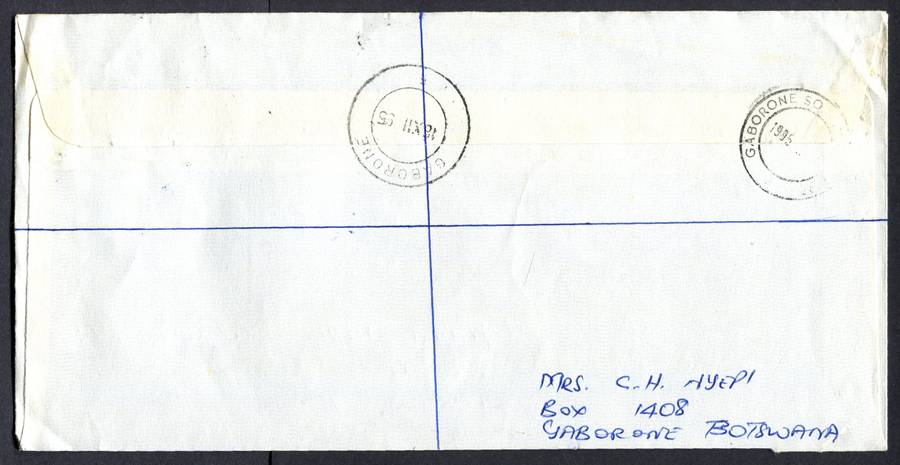 Botswana - "Maxi" Size Registered Cover