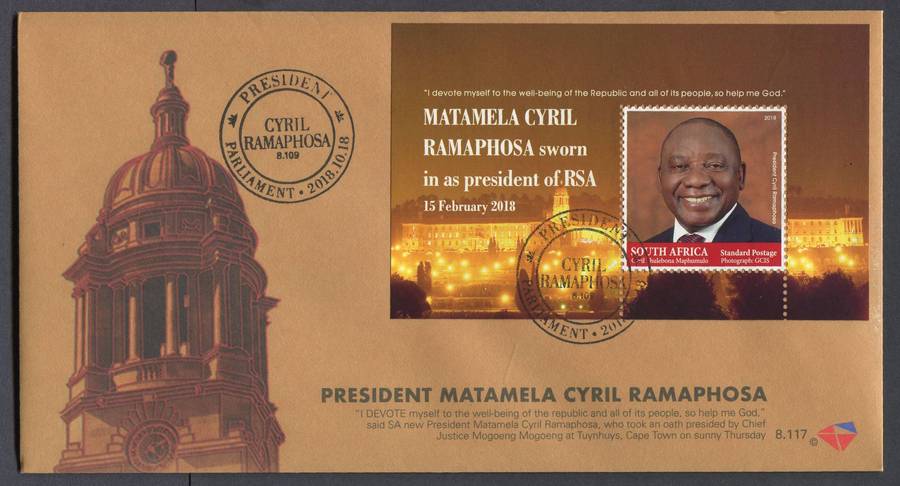 RSA -  Miniature Sheet FDC - No 8.117 - 2018