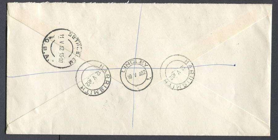 RSA - Cover Registered At Lindley Post Office