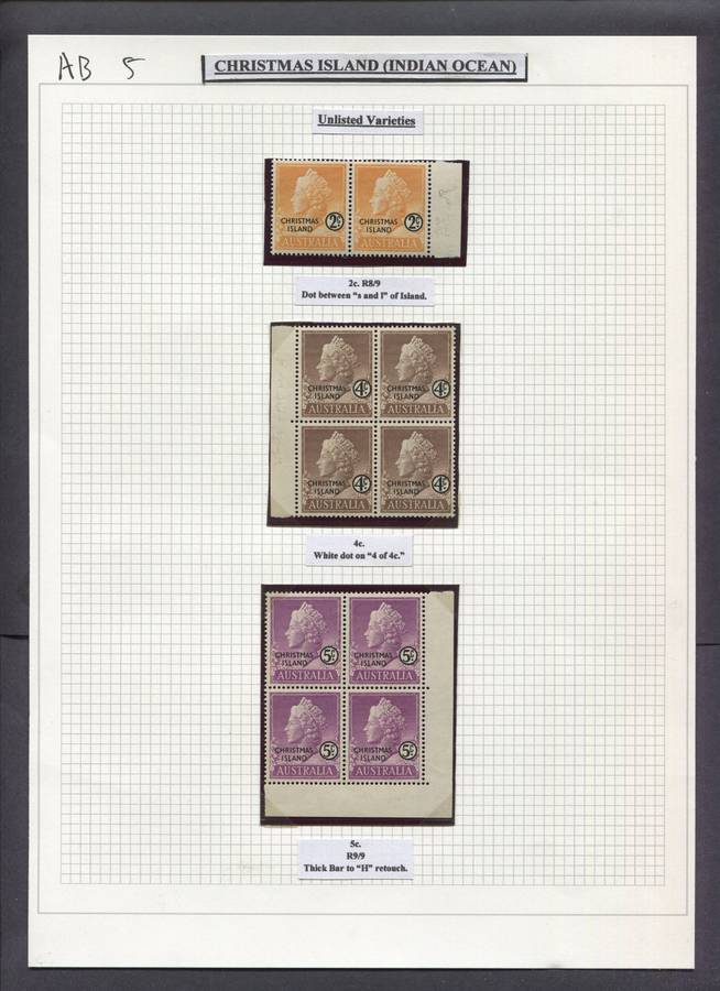 Christmas Island - 10 Stamps In Hinge-less Mounts on Album Page - 1958 - MNH