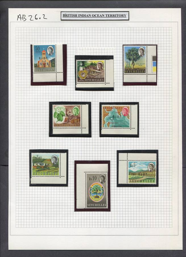 British Indian Ocean Territory - 15 Stamps In Hinge-less Mounts on 2 Album Pages - 1968 - MNH