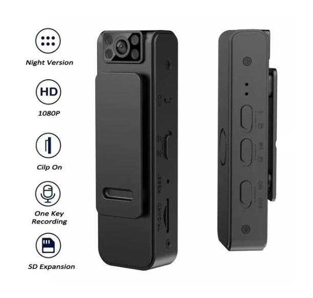 Incredibly Sleek & Powerful Surveillance & Stealthy Full HD Hidden Bodycam Security Camera