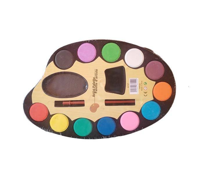 Vibrant Watercolor Artistic Paint Palette Set - Contains 12 Different Vibrant Colors