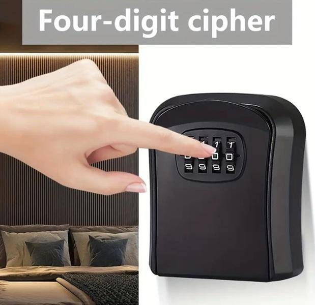 Portable & Quality Storage or Key Protect Four Digit Cypher Lock Box