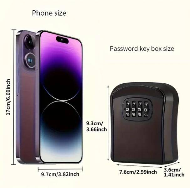 Portable & Quality Storage or Key Protect Four Digit Cypher Lock Box