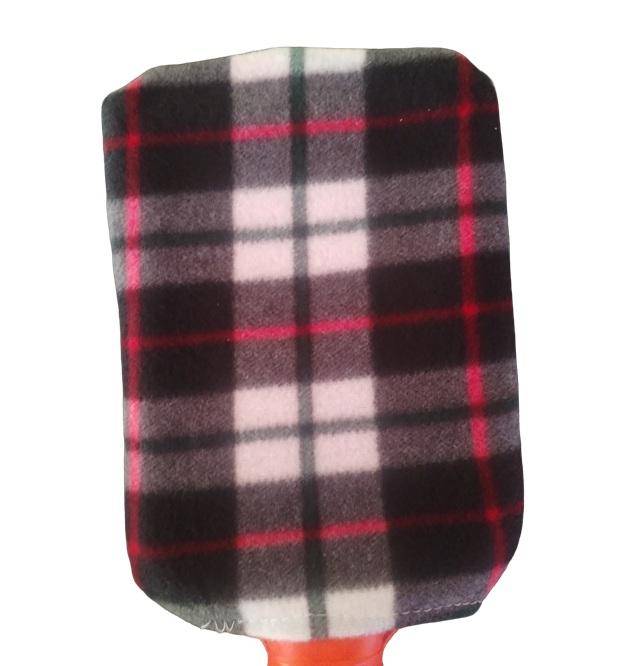 Blanket Patterned Fleece Covered Hot Water Bottle