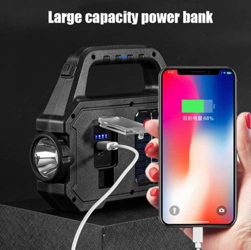 Multifunctional Powerful Rechargable Solar or Usb Emergency Indoors or Outdoors Lamp & Power Bank