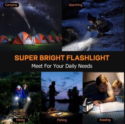Multifunctional Powerful Rechargable Solar or Usb Emergency Indoors or Outdoors Lamp & Power Bank