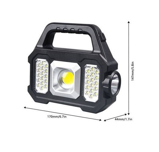 Multifunctional Powerful Rechargable Solar or Usb Emergency Indoors or Outdoors Lamp & Power Bank