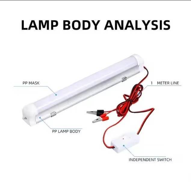 BRILLIO Portable , Powerful , Super Bright & Convenient 12V Multipurpose Tube Lamp
