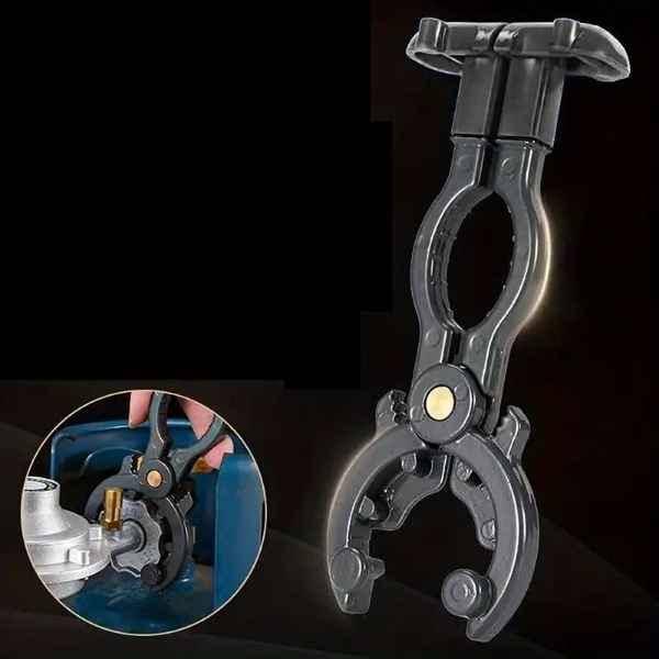 Gas bottle valve opener wrench/plier