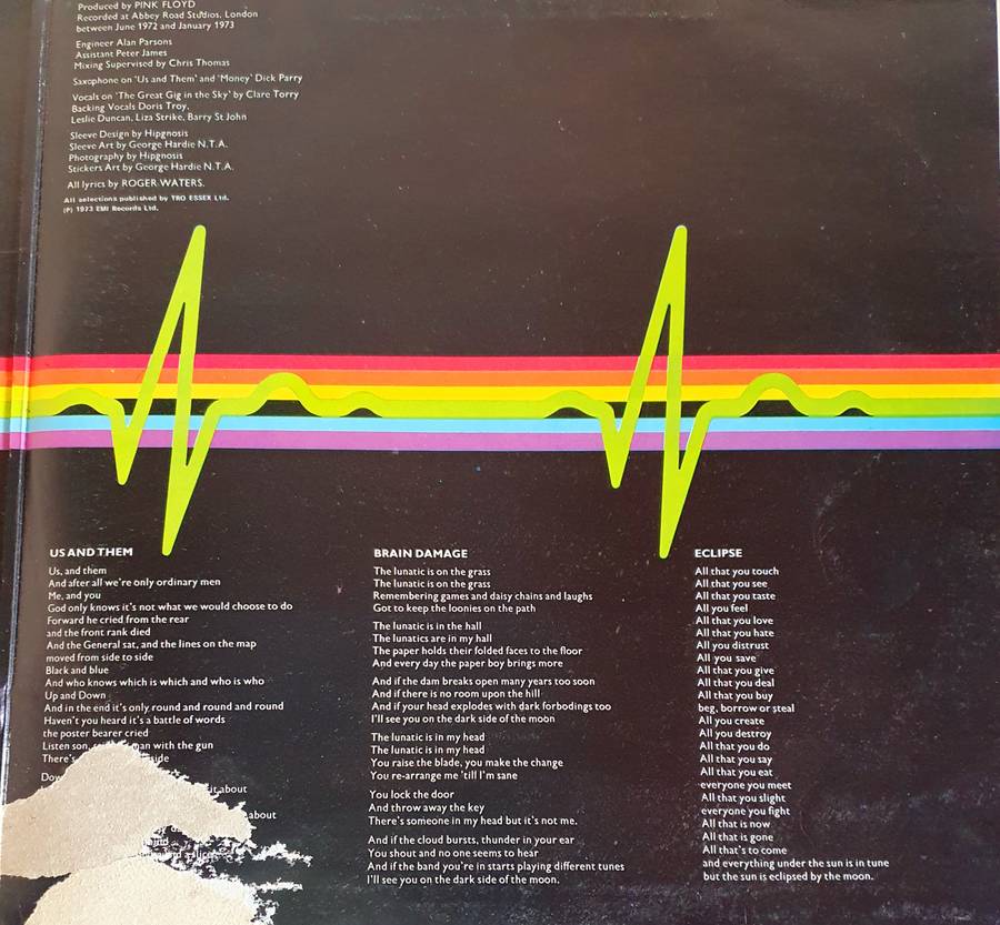 PINK FLOYD . DARK SIDE OF THE MOON. LP.