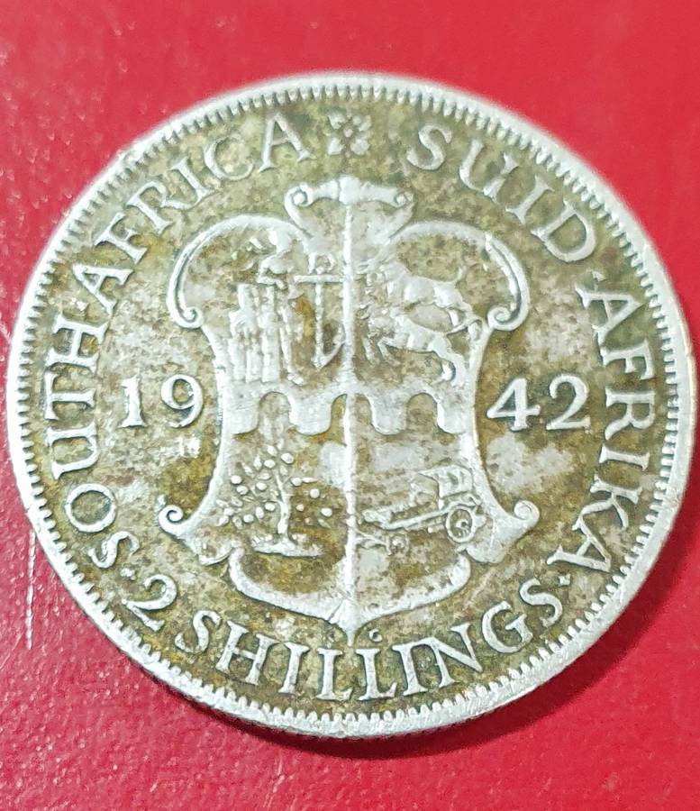 1942  SILVER 2 Shillings - George VI , IMPERATOR. Silver (.800) 11.31 g
