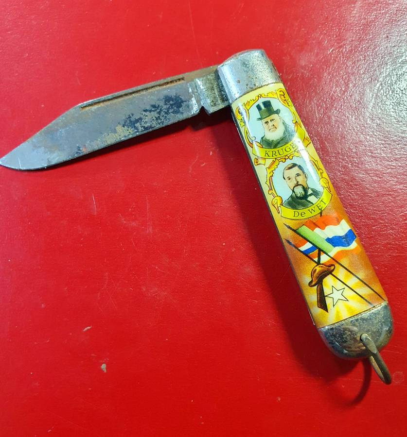 PAUL KRUGER & DE WET RICHARDSON SHEFFIELD POCKET KNIFE.