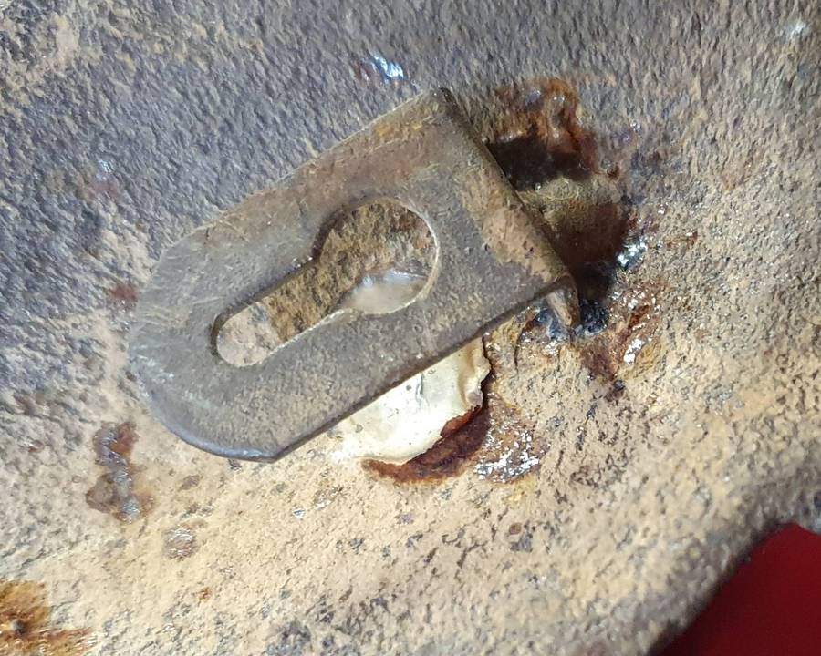 1820s BIG CAST IRON COAT / HAT WALL HOOK.