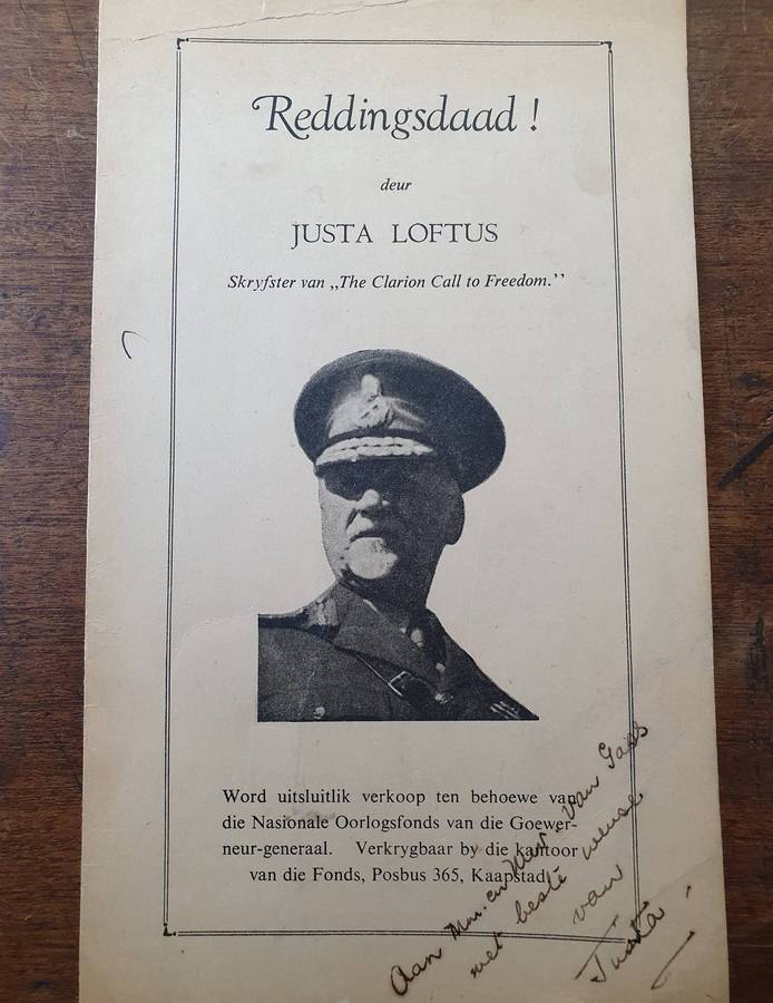 WW11 TEN BEHOEWE VAN DIE NASIONALE OORLOGSFONDS. SOLD TO RAISE MONEY FOR THE WAR FUND. ULTRA SCARCE.