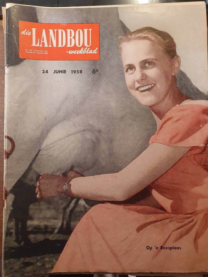 24 JUN 1958 . LANDBOU WEEKBLAD.  COLLECTORS EDD. BIG FORMAT 28CM W X 35CM L.