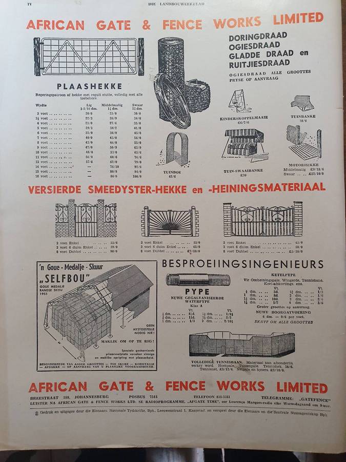 28 OKT 1958 . LANDBOU WEEKBLAD.  COLLECTORS EDD. BIG FORMAT 28CM W X 35CM L.