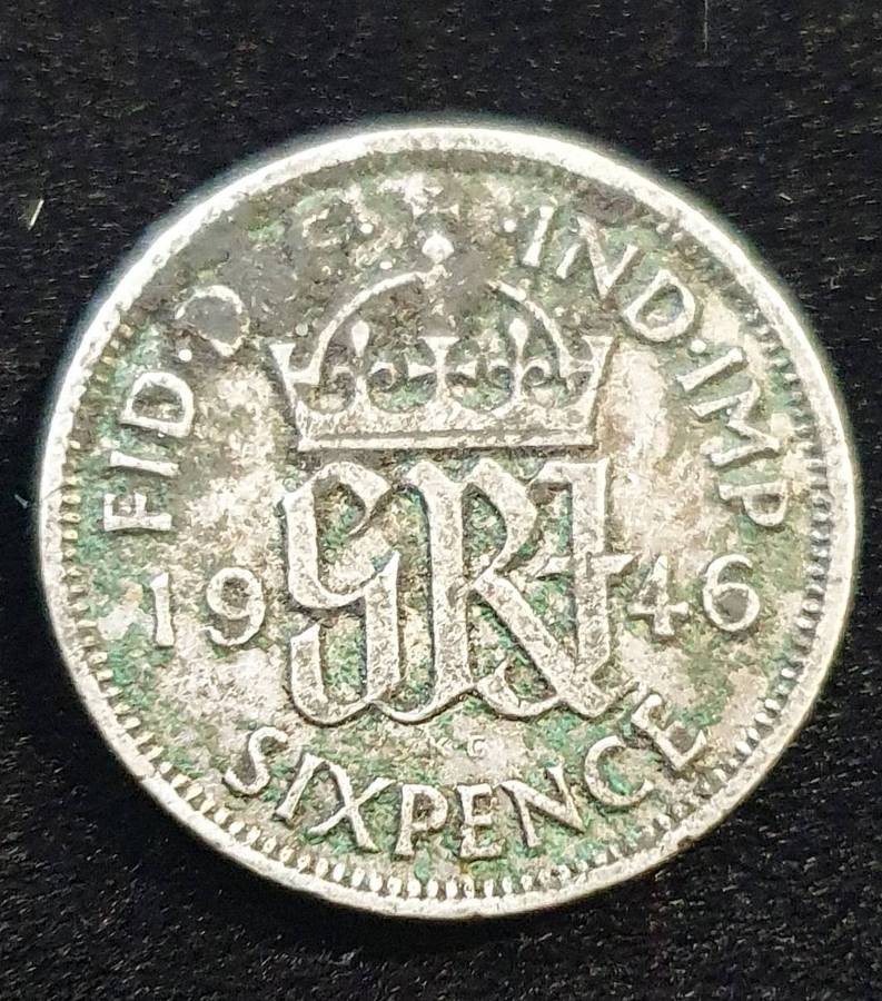 1946 6 Pence - George VI. Silver (.500)