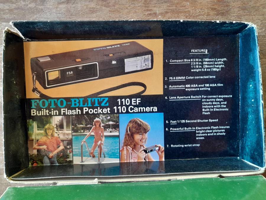 Foto blitz 110 EF 22 mm camera, With Original box and user manual