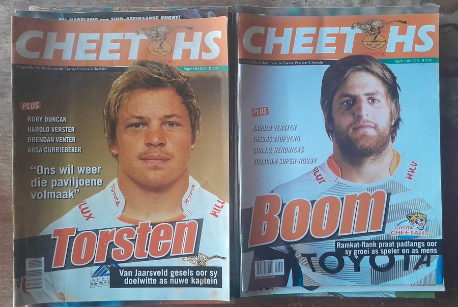 Collection of Cheetah Rugby Magazines x 6  and 24 x Game Programs, Curry Cup and Super 2013 - 2015