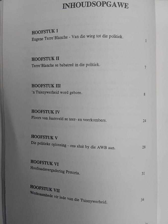 Die Wel en Wee van die AWB deur Kays Smit, 1996 1ste druk