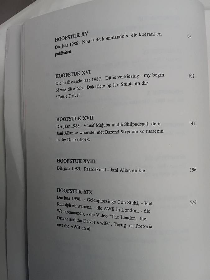 Die Wel en Wee van die AWB deur Kays Smit, 1996 1ste druk