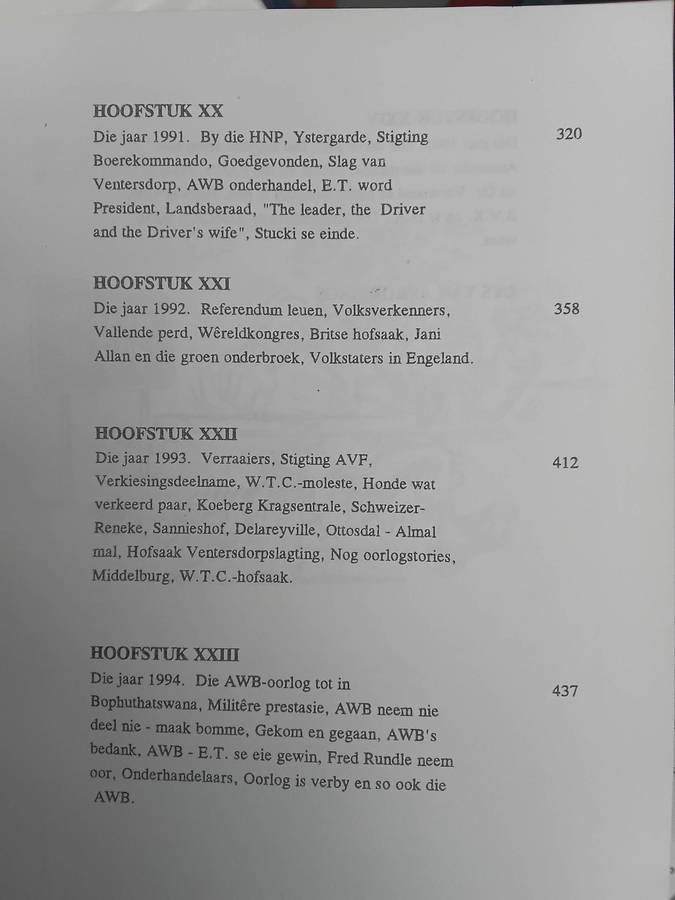 Die Wel en Wee van die AWB deur Kays Smit, 1996 1ste druk