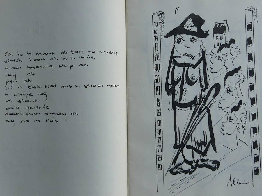 STRATE SONDER PAD by FRANS CLAERHOUT with original sketch and signature, **Eerste druk**