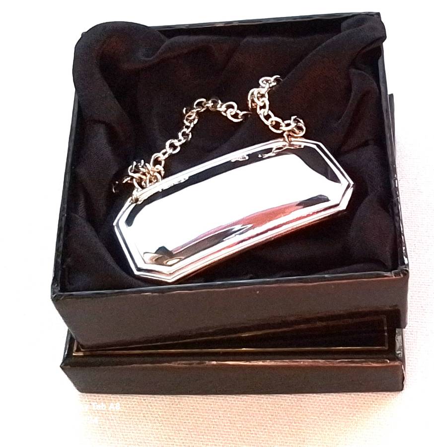 Silver Plated  -  Boxed  -  Decanter  Labels