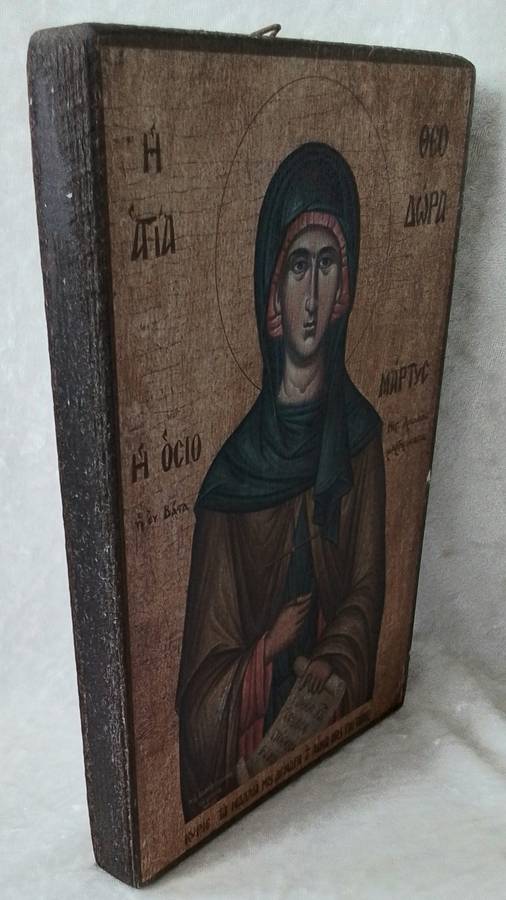 Vintage  ICON  -  Print on Wood