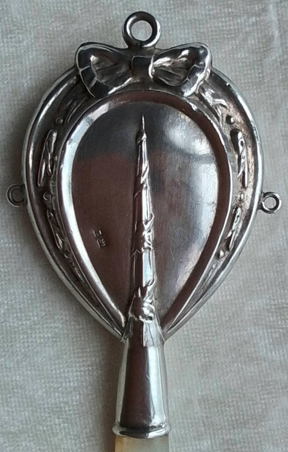 Birmingham 1924 Silver / Mother of Pearl Baby Rattle
