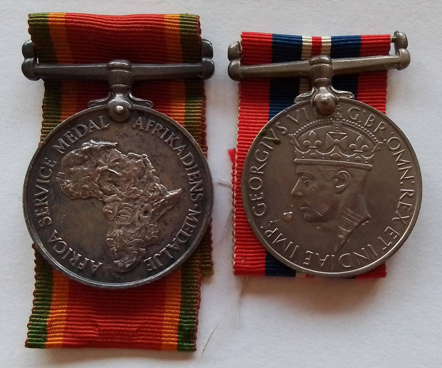 WWII  Service Medals  -  D J A MAYBIN