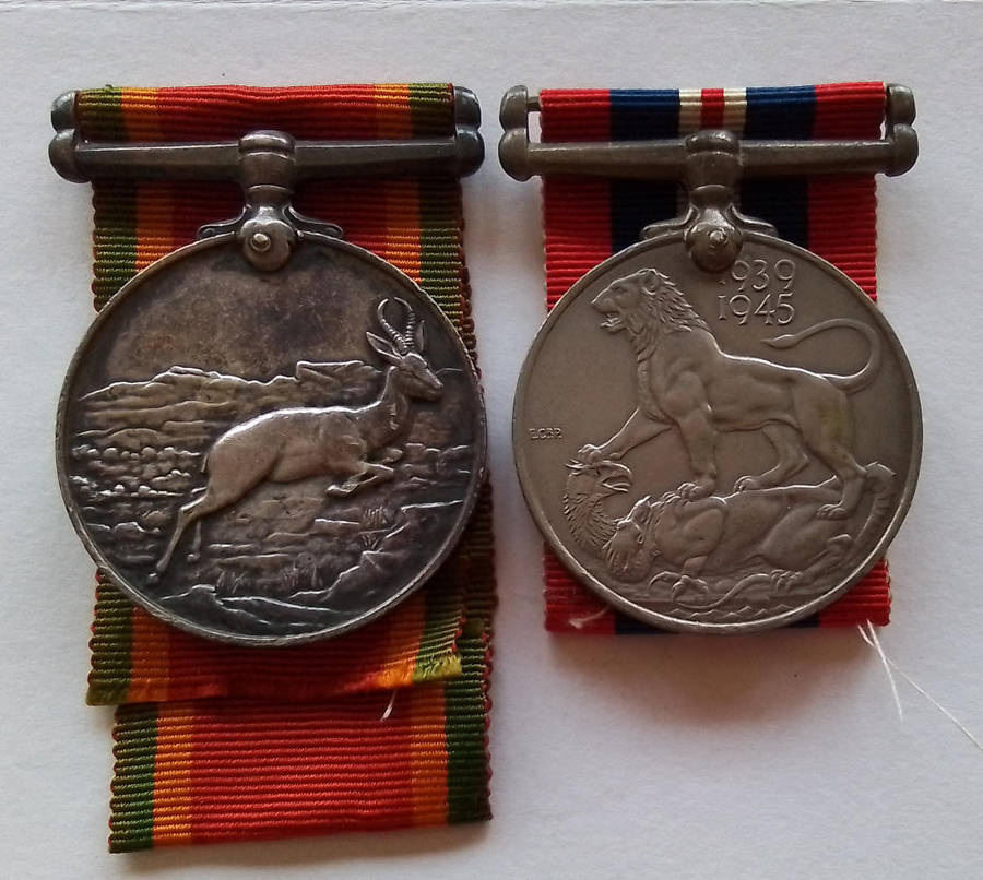 WWII  Service Medals  -  D J A MAYBIN