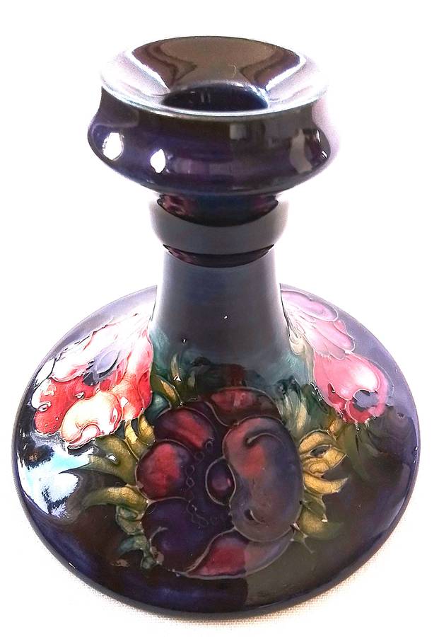 Moorcroft     ``Anemone``     Candle  Holder