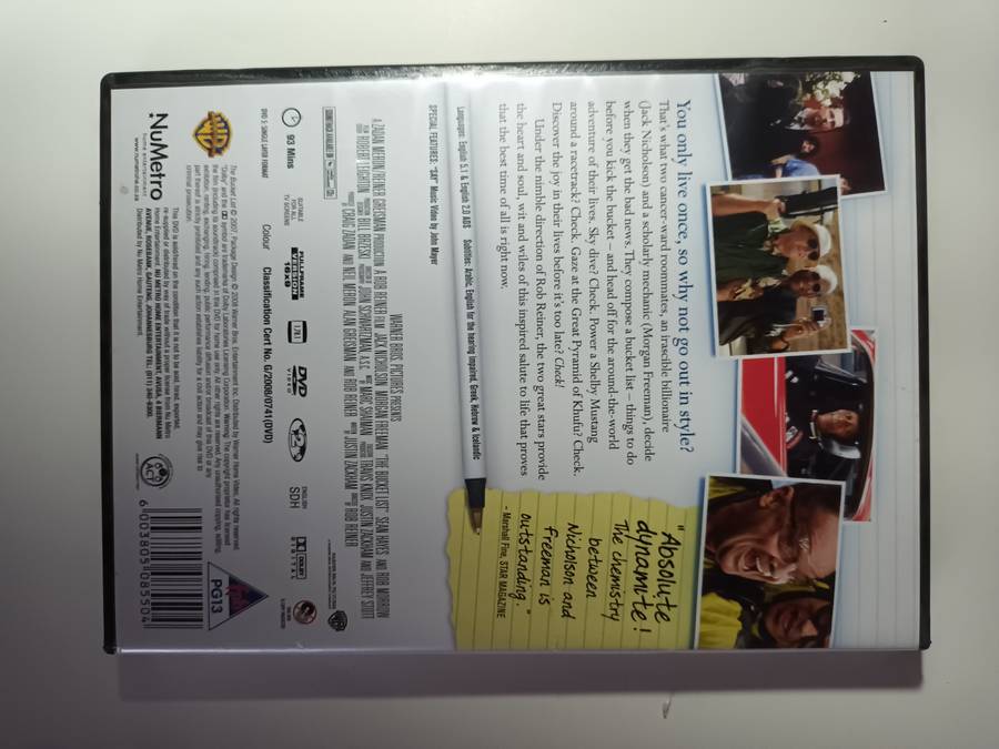 The Bucket List DVD Movie