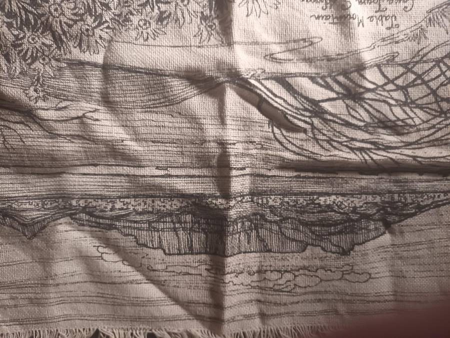 Cotton Cloth with Print of Table Mounrain
