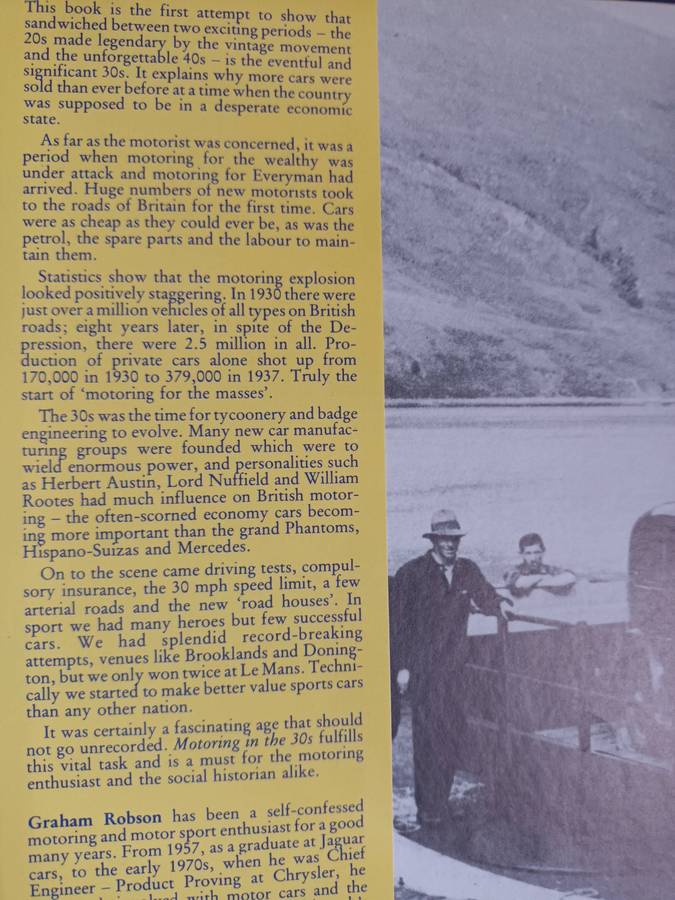 Motoring in the 1930s. First Published 1979