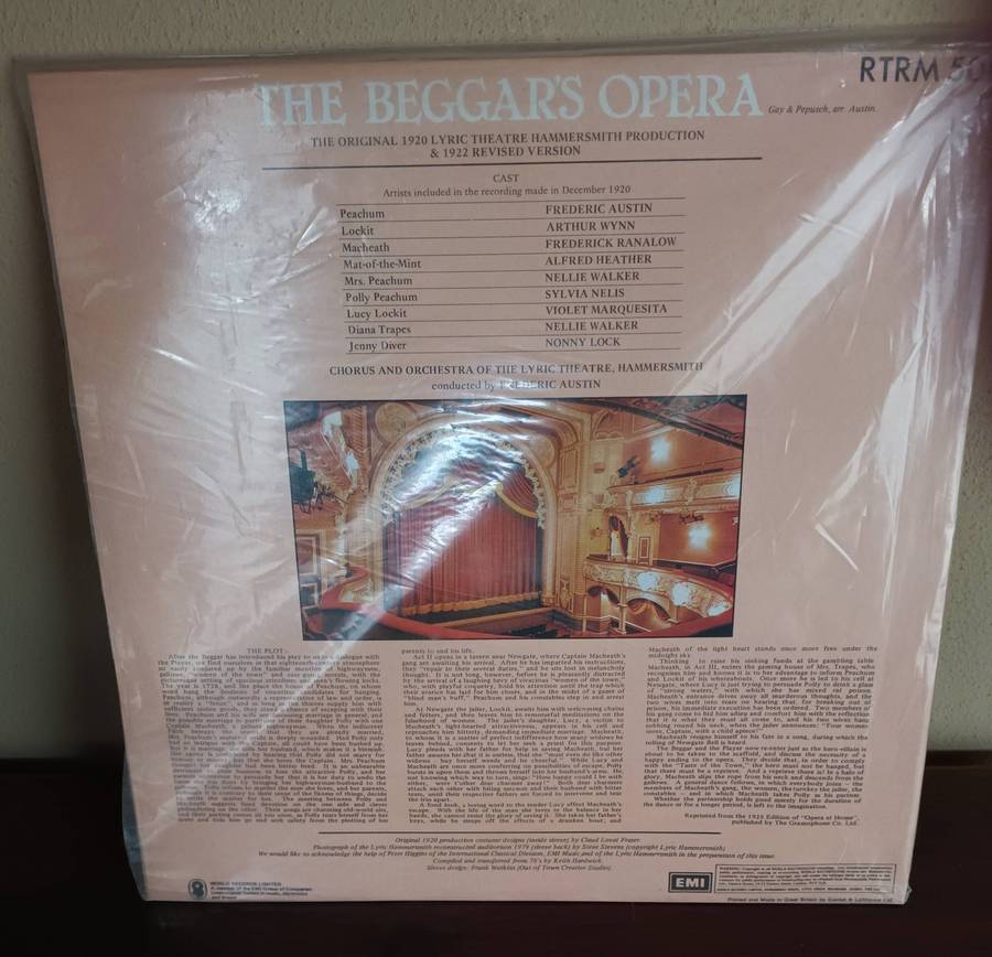 The Beggar's Opera 1080 Vinyl LP