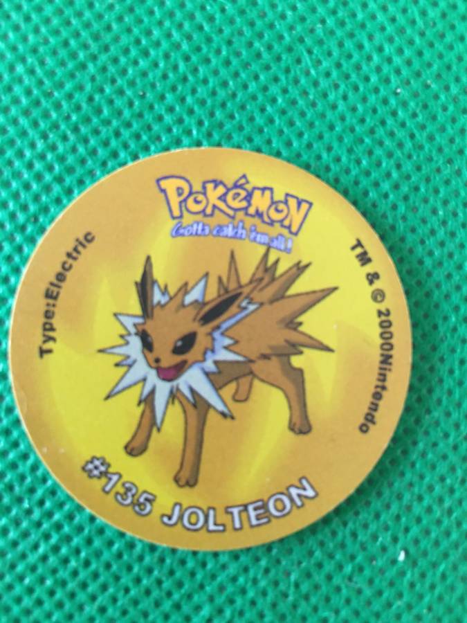 POKEMON TAZO RELEASED BY NINTENDO  AROUND THE 2000'S - CHEETOS / LAYS -NO. 135 - JOLTEON