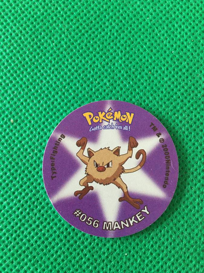 POKEMON TAZO RELEASED BY NINTENDO  AROUND THE 2000'S - CHEETOS / LAYS -NO. 56 - MANKEY