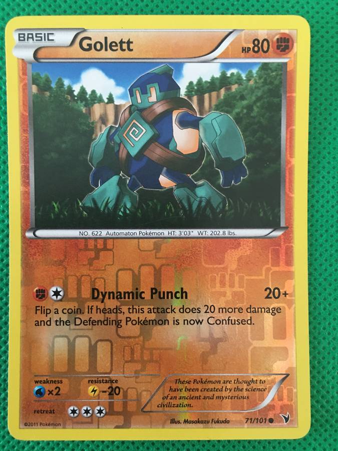 POKEMON TRADING CARD - GOLETT - FOIL CARD / SHINY