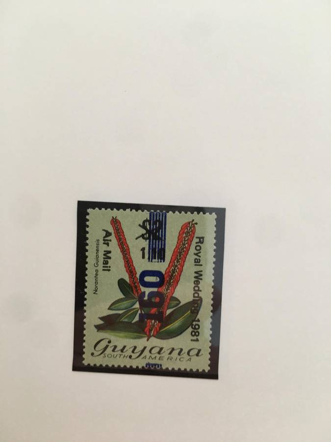 GUYANA  PARCEL POST  ROYAL WEDDING  BLACK OVER PRINTS