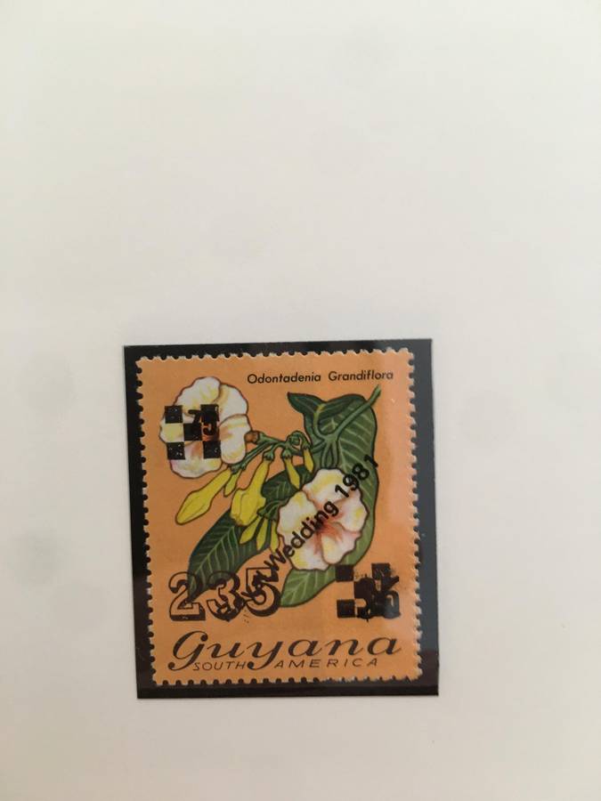 GUYANA  PARCEL POST  ROYAL WEDDING  BLACK OVER PRINTS