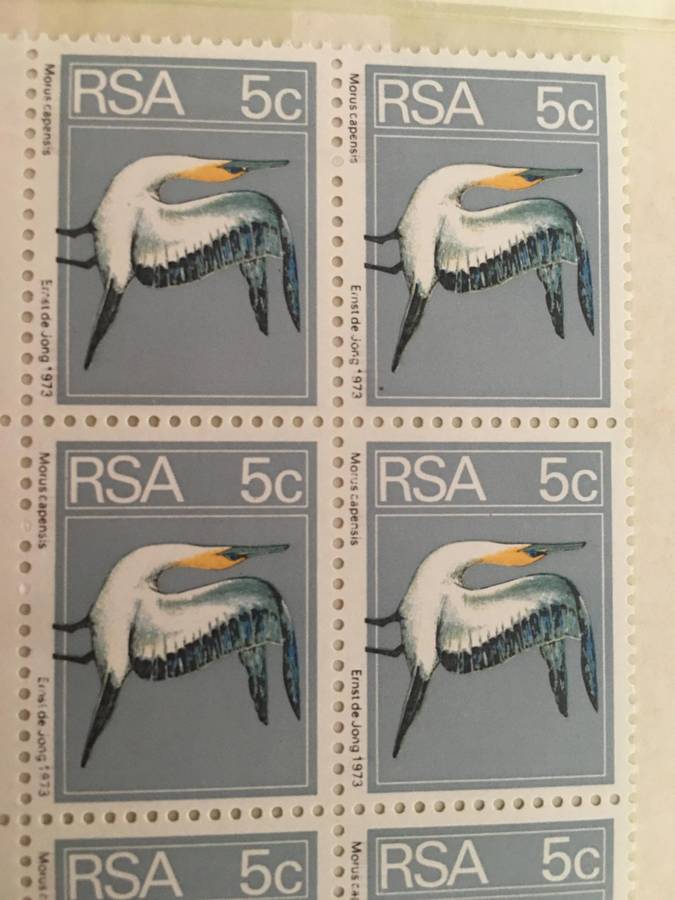 SOUTH AFRICA CAPE GANNET MINT BLOCK OF STAMPS