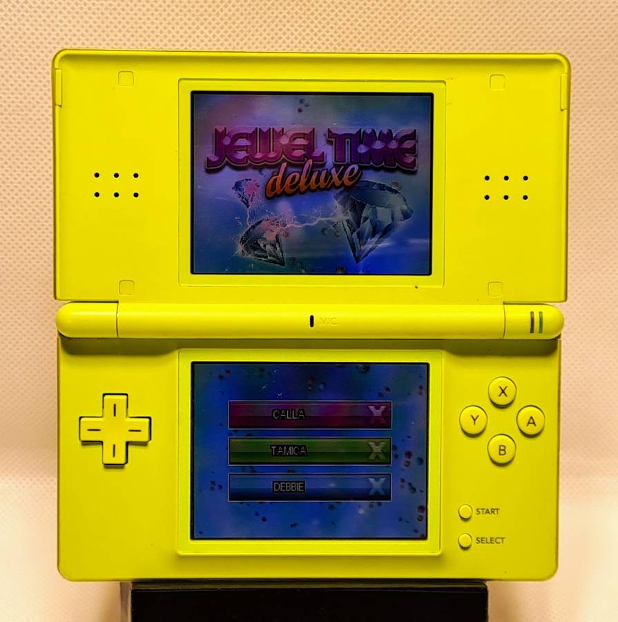 Nintendo DS Lite (Limited Edition Lime Green) handheld console with bundled games